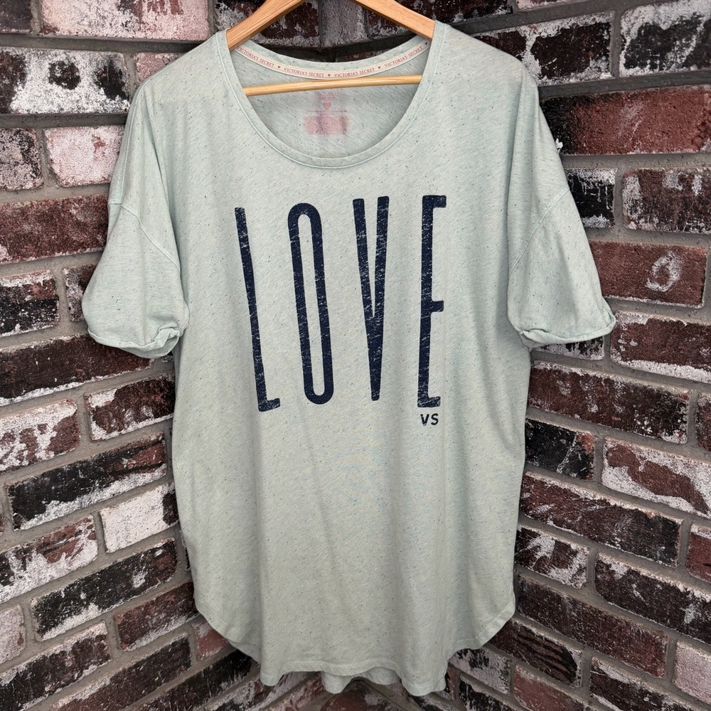 Victoria's Secret LOVE Speckled Sleepwear Pajama T-Shirt Tee